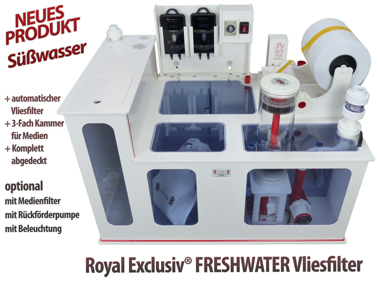 Royal Exclusiv kann auch Süßwasser - Vliesfilter für Frischwasser aquarien