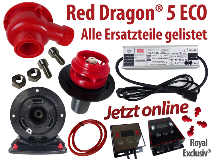 Royal Exclusiv Red Dragon 5 ECO RD5  Förder Umwälz Rückförder Pumpe Red Dragon 5 24 V 36 V  ersatzteile
