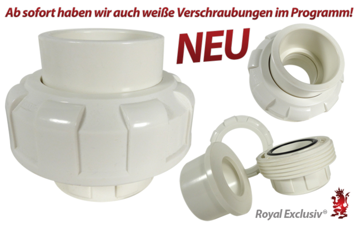 Royal Exclusiv weiße Verschraubungen