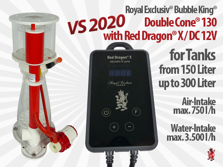 Royal Exclusiv Bubble King Double Cone 130 with Red Dragon X new Pump Series 