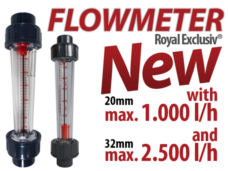 Royal Exclusiv plumbing piping fittings accessories Tank Aquarium Flowmeter flow meter volume PVC-U grey