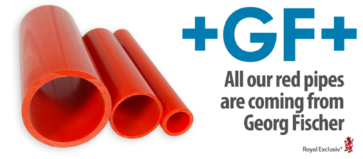 red pipes from georg fischer