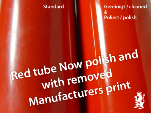 red PVC pipe polish