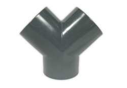 PVC T- und Y-Stücke grau