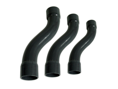 PVC S-Bögen grau
