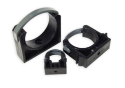 Rohrschellen schwarz/grau