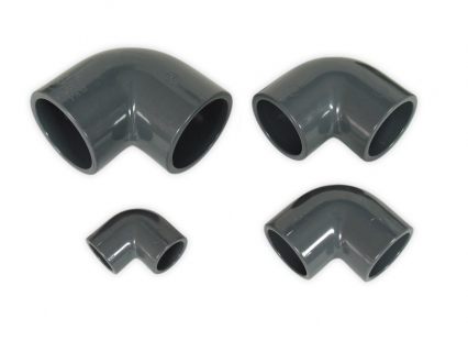 PVC 90° Winkel Ø 32 mm grau