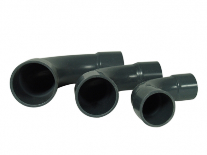 PVC 90° Bogen Ø 50mm grau LANG
