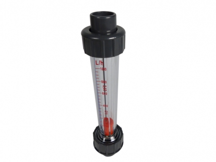 PVC Flowmeter / Durchflussmengenmesser Ø 20mm grau 1000 l/h