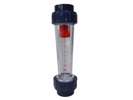 PVC Flowmeter / Durchflussmengenmesser Ø 63mm grau 16000 l/h
