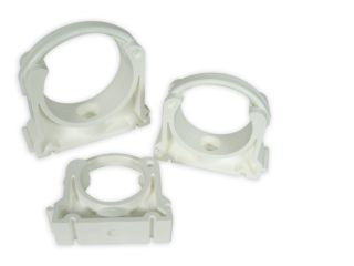 PVC Rohrklemmen Ø 63mm weiß verschließbar