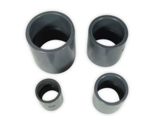 PVC Rohrmuffe Ø 63mm grau