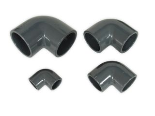 PVC 90° elbow Ø 25 mm grey