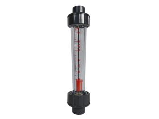 PVC Flowmeter / Durchflussmengenmesser Ø 20mm grau 1000 l/h