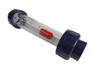 PVC Flowmeter / Flow - meter Ø 40mm grey 4000 l/h