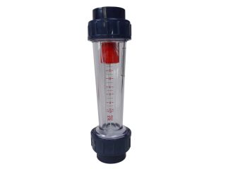 PVC Flowmeter / Durchflussmengenmesser Ø 63mm grau 16000 l/h