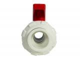 PVC Kugelhahn weiß/rot 20mm