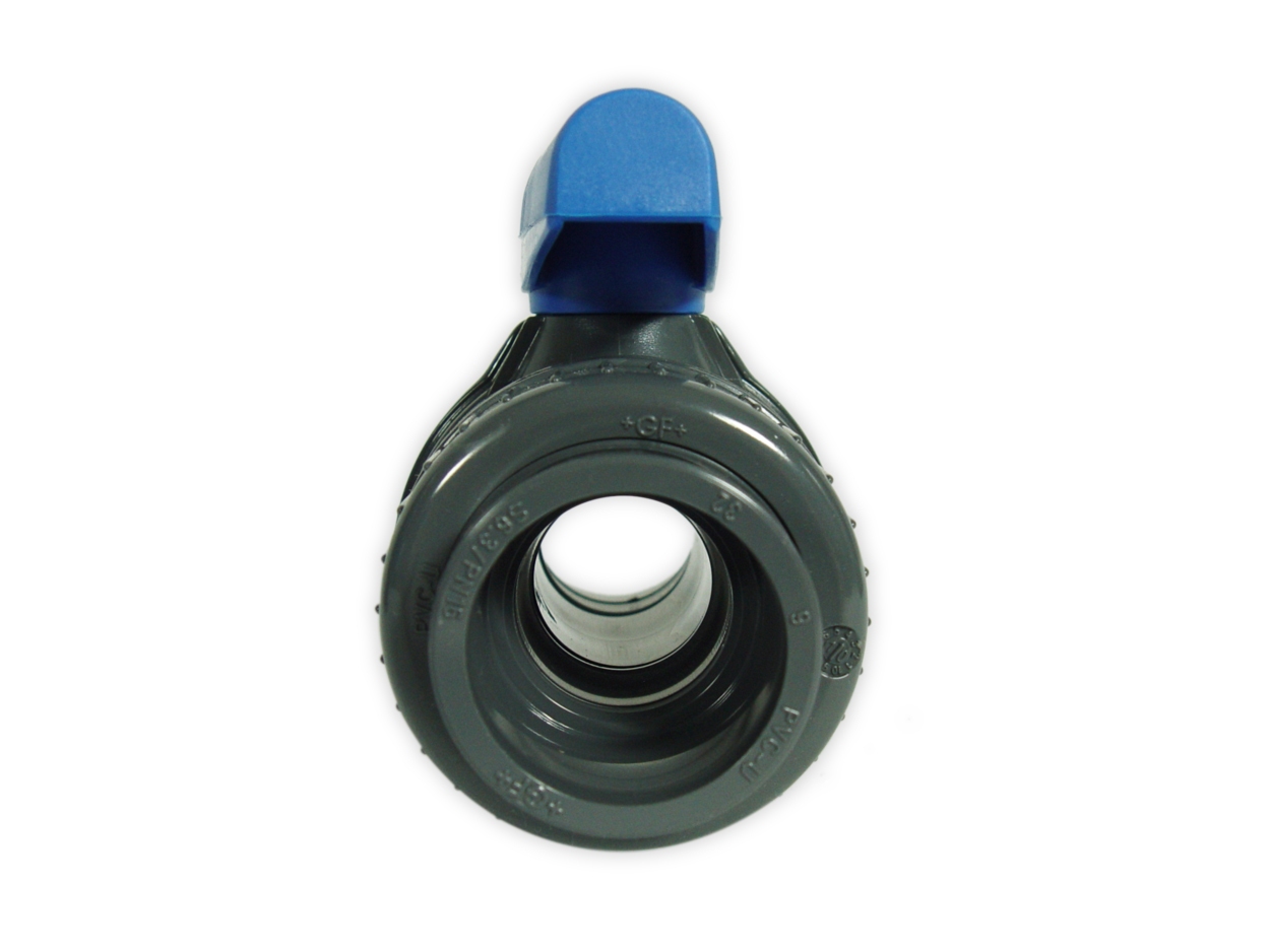 PVC +GF+ Kugelhahn grau 20mm