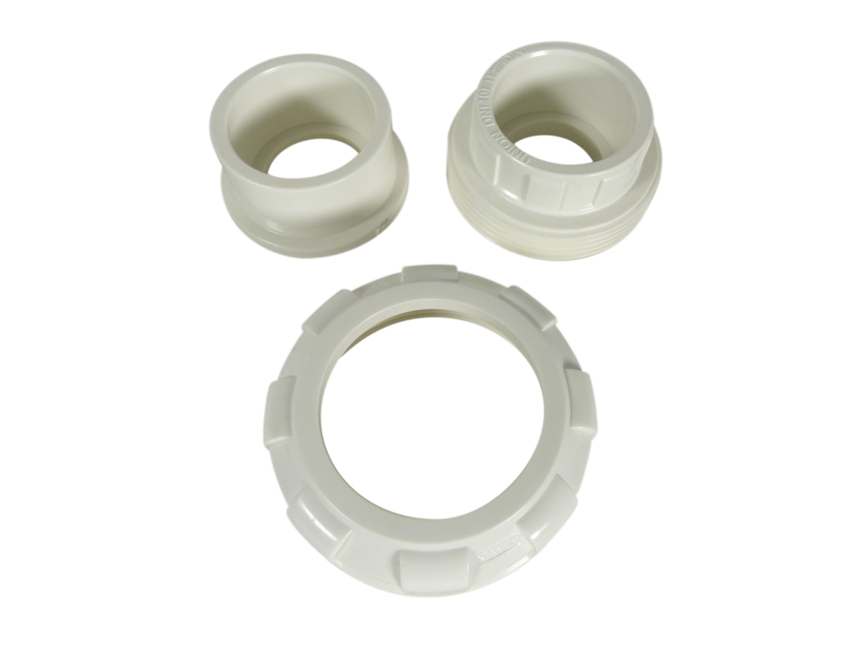 Verschraubung komplett Ø 40 mm weiß