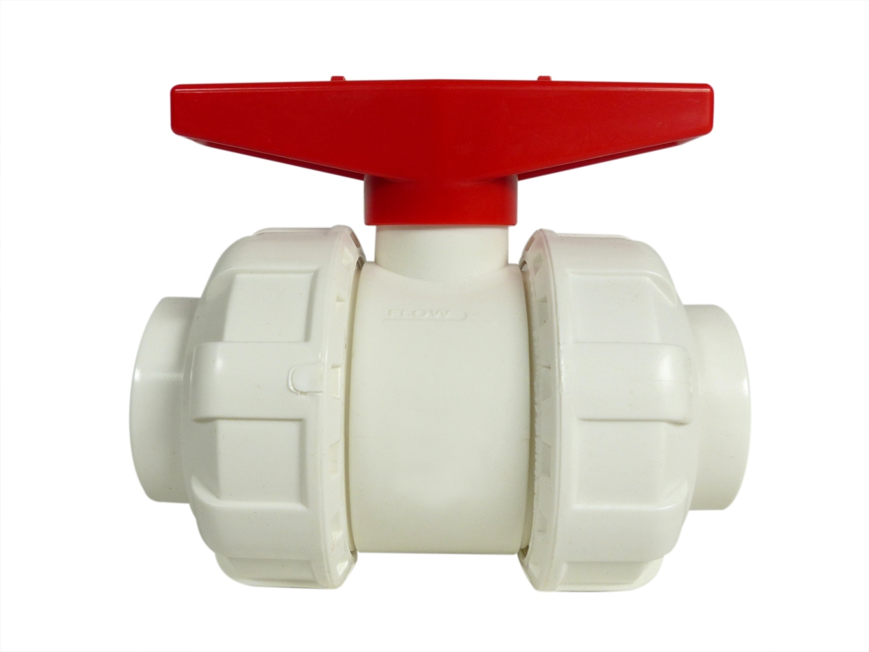 PVC Kugelhahn weiß/rot 20mm