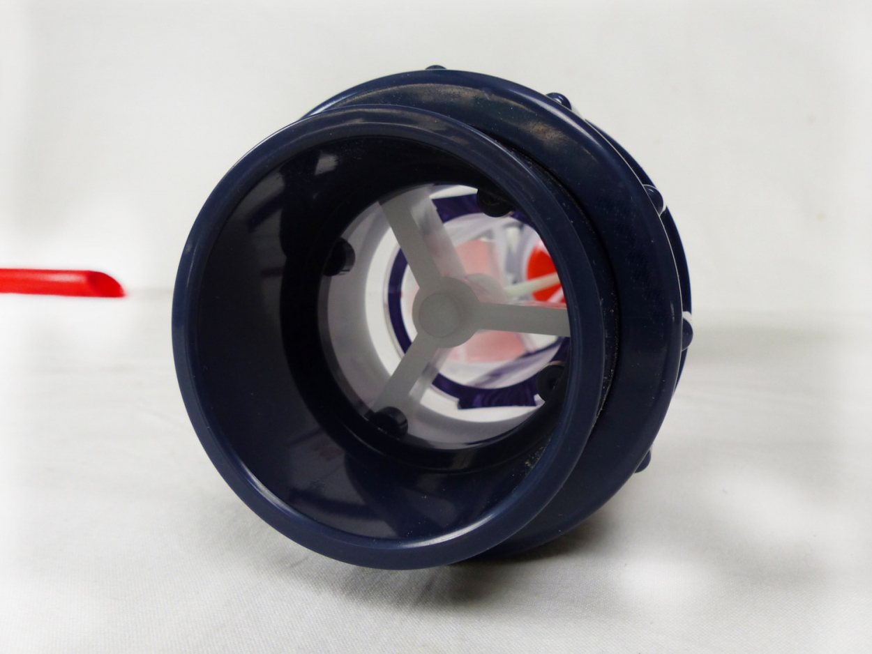 PVC Flowmeter / Durchflussmengenmesser Ø 63mm grau 16000 l/h