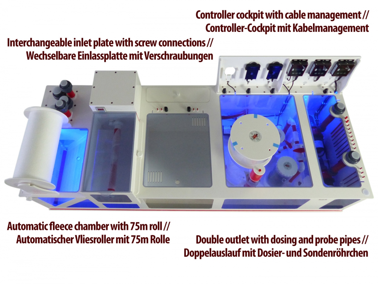 Vlies Dreambox - Filteranlage 3.1 mit Refugium 200 x 74 cm