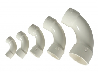PVC 90° Bögen Ø 25mm weiß