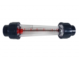 PVC Flowmeter / Durchflussmengenmesser Ø 32mm grau 2500 l/h PVC Flowmeter / Durchflussmengenmesser Ø 32mm grau 2500 l/h