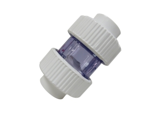 PVC Rückschlagventil Ø 25mm weiß Kurze/Kompakte Ausführung